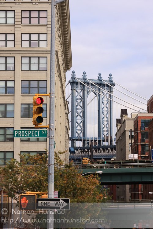 Another shot of a Manhattan Bridge tower from Brooklyn